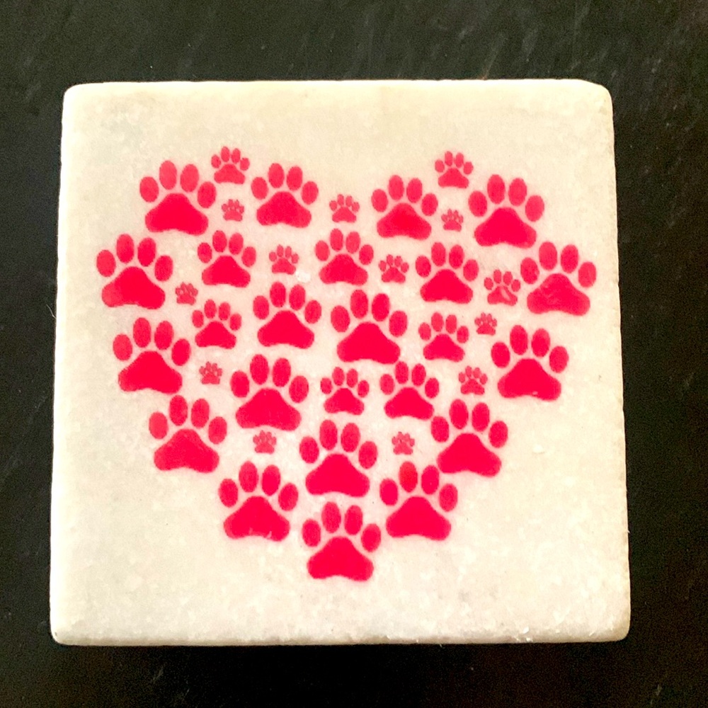 Multi Paws Valentine Coaster
